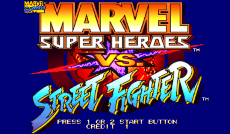Marvel Super Heroes Vs. Street Fighter (Hispanic 970625) Title Screen